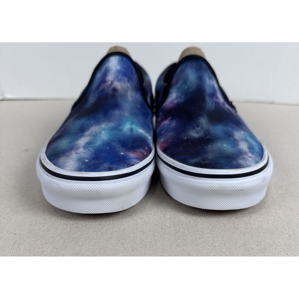 Vans Classic Slip On Galaxy Nebula Cosmic Shoes Men 9.5 Women 11 Blue Purple - Picture 2 of 12